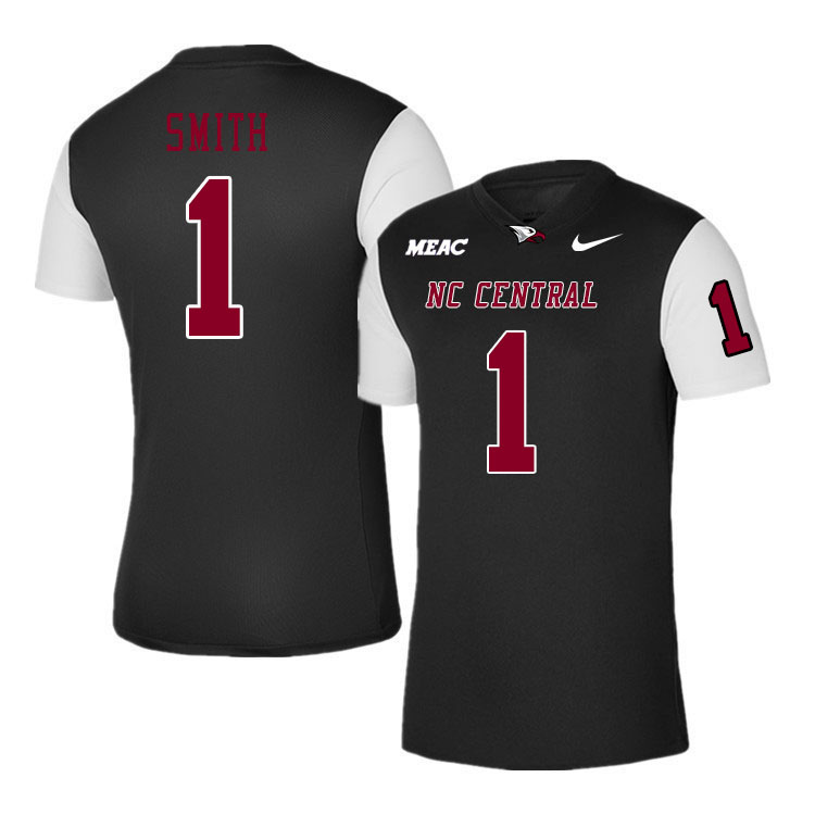 Men-Youth #1 Andrew Smith North Carolina Central Eagles 2023 College Football Jerseys Stitched-Black